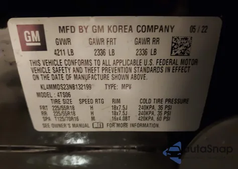 2022 Buick Encore Gx Fwd Select from USA, damaged, VIN KL4MMDS23NB132199